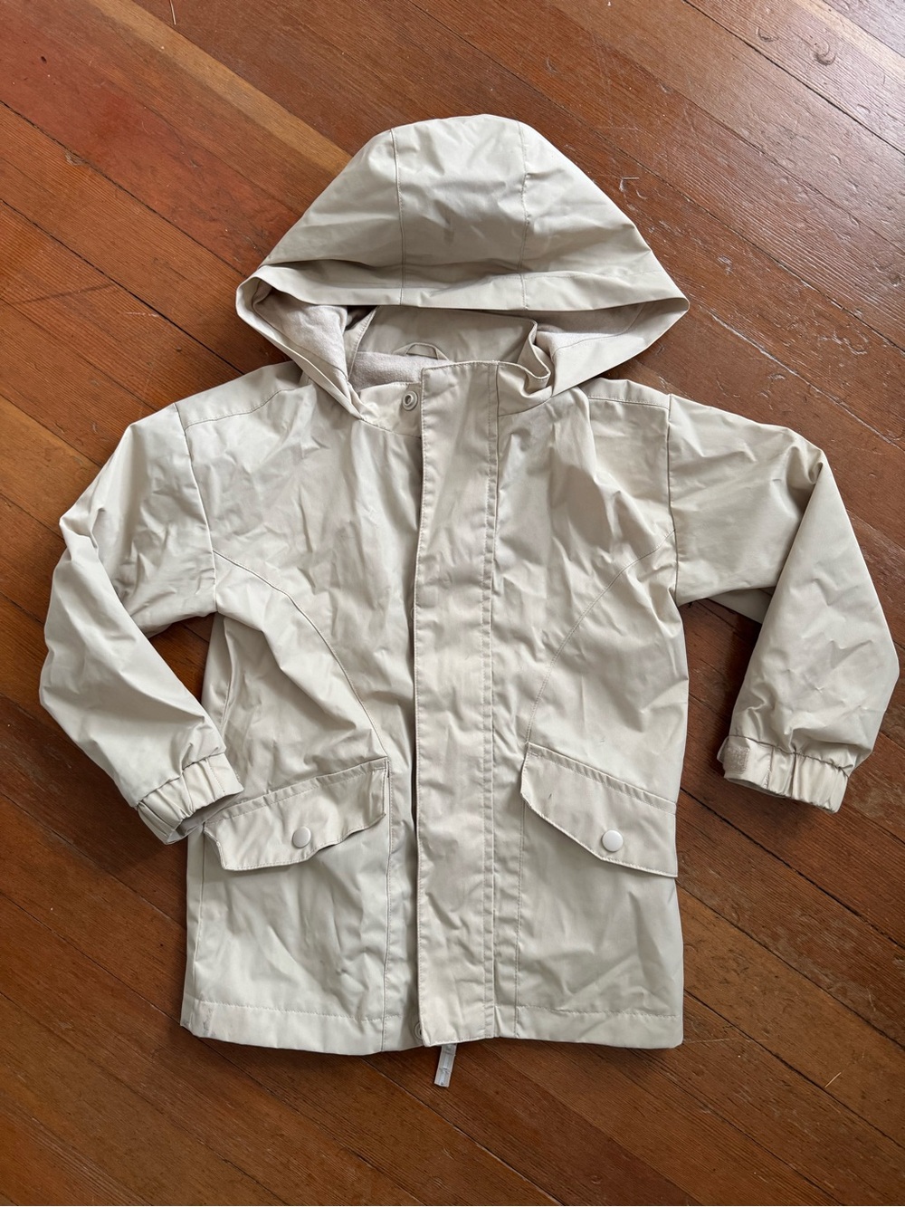 Kids Cat & Jack Lined Hooded Rain Jacket - light khaki beige